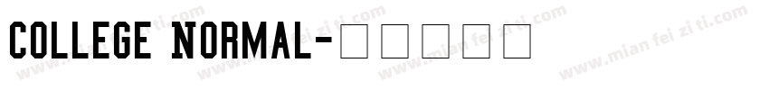 College Normal字体转换